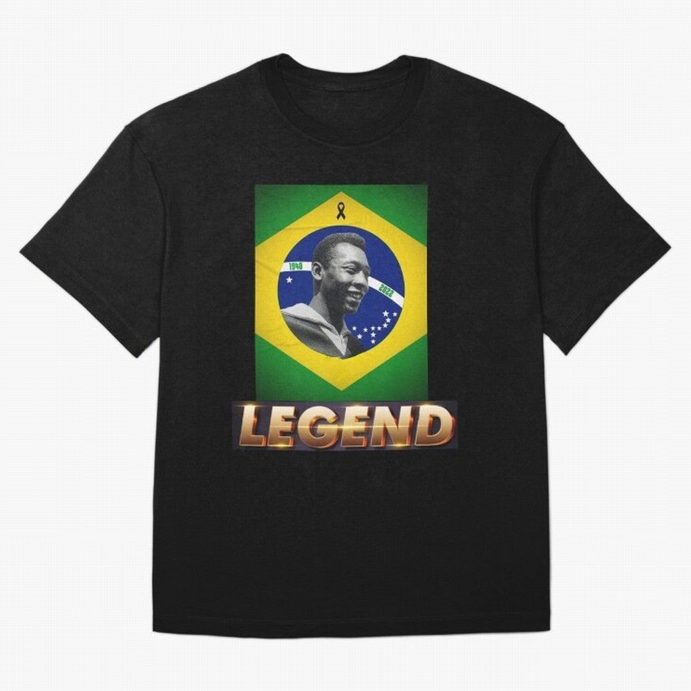 Signed Pele Shirt Classic T-Shirt Make Your Look Match Global Football Passion for FIFA World Cup 2026, Featuring Neymar, Haaland and Cristiano Ronaldo, England, Vintage Soccer Flavor, Modern Football Stars, National Flags and Final Night Emotion;