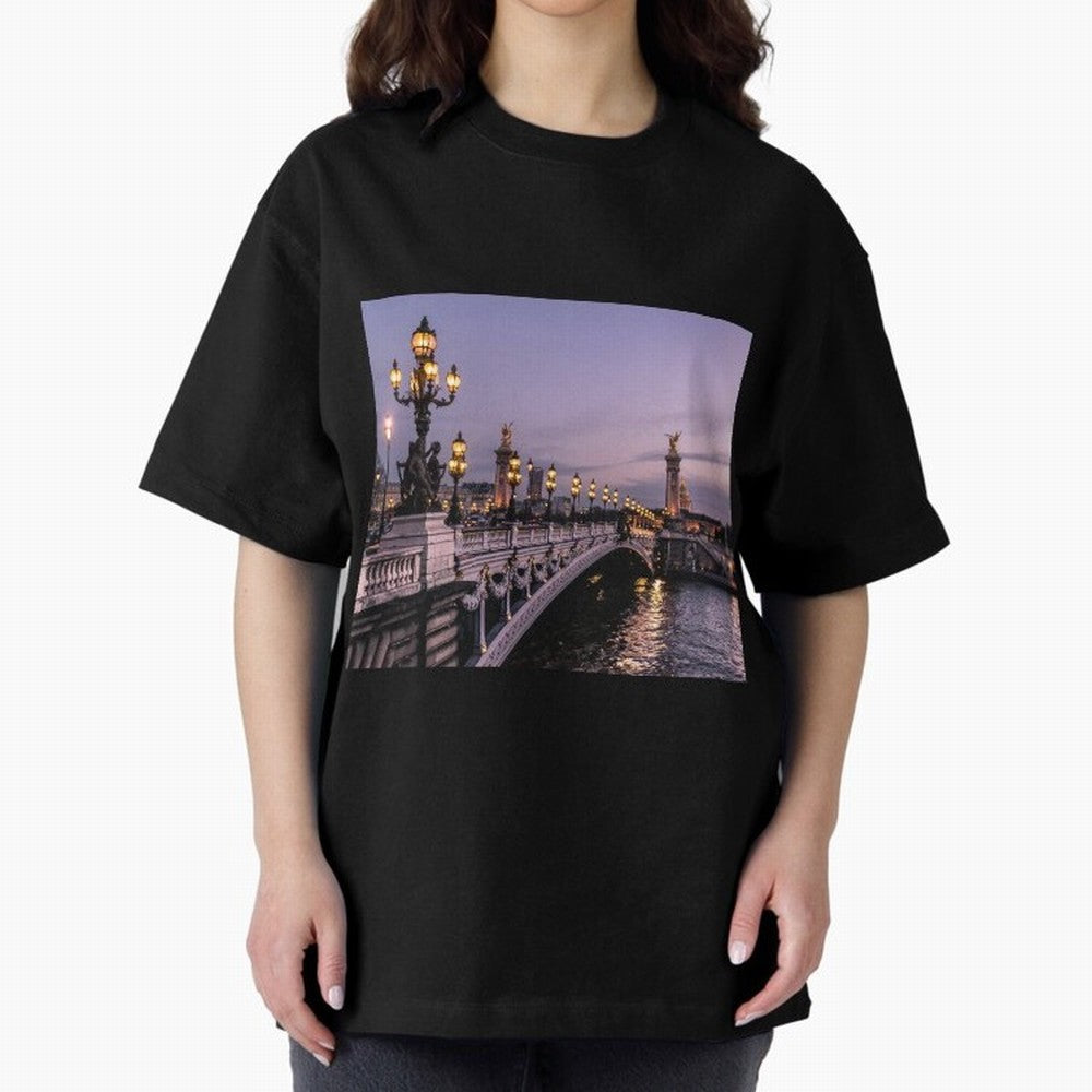 Paris view bridge Premium T-Shirt Feel International Energy from Global Football Passion for FIFA World Cup 2026, Inspired by Neymar, Brazil, Portugal and Argentina, Football Festival Excitement, Trophy Ambitions, Country Rivalries and Star Player