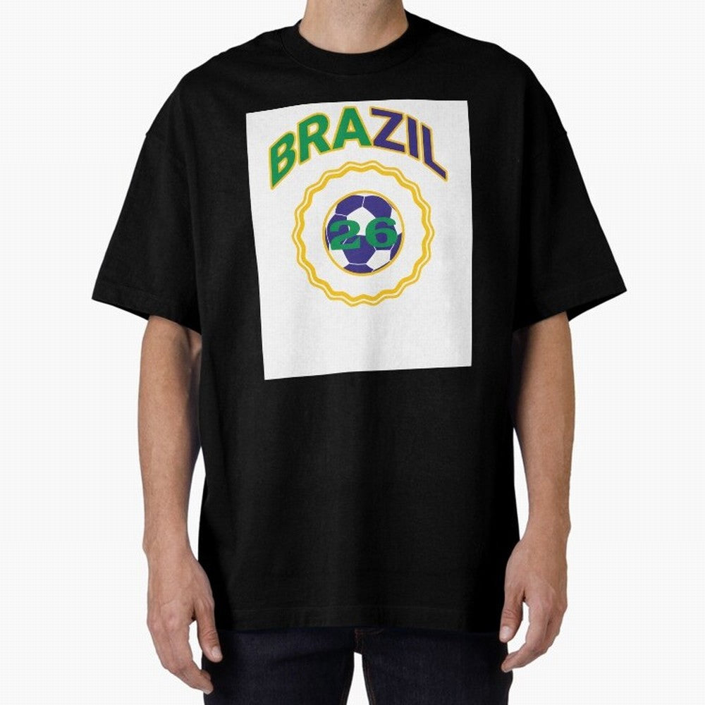 brazil 2026 world cup soccer badge Premium T-Shirt Support the FIFA World Cup 2026 Journey through Haaland and Mbappe Highlights, France and Portugal Pride, Supporter Pride, Iconic Celebrations, Legendary Names and Global Match Day Energy; Made for