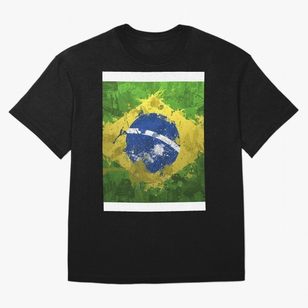Brasilian Flag Face Mask Graphic T-Shirt Join Match Day Hype around FIFA World Cup 2026 Group Stage, Haaland, Argentina, France and Brazil, Soccer Culture, Superstar Moments, National Team Dreams and Competitive Fire; Great for Watch Parties,