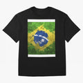 Brasilian Flag Face Mask Graphic T-Shirt Join Match Day Hype around FIFA World Cup 2026 Group Stage, Haaland, Argentina, France and Brazil, Soccer Culture, Superstar Moments, National Team Dreams and Competitive Fire; Great for Watch Parties,