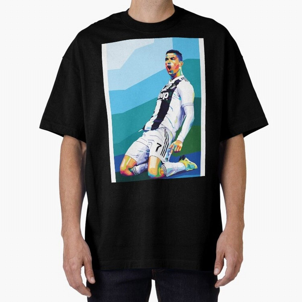 Cristiano Ronaldo Celebration Pop Art Graphic T-Shirt Make Every Kick Count in the FIFA World Cup 2026 Group Stage Journey through Mbappe and Neymar Highlights, Portugal Pride, Football Festival Excitement, Trophy Ambitions, Country Rivalries and