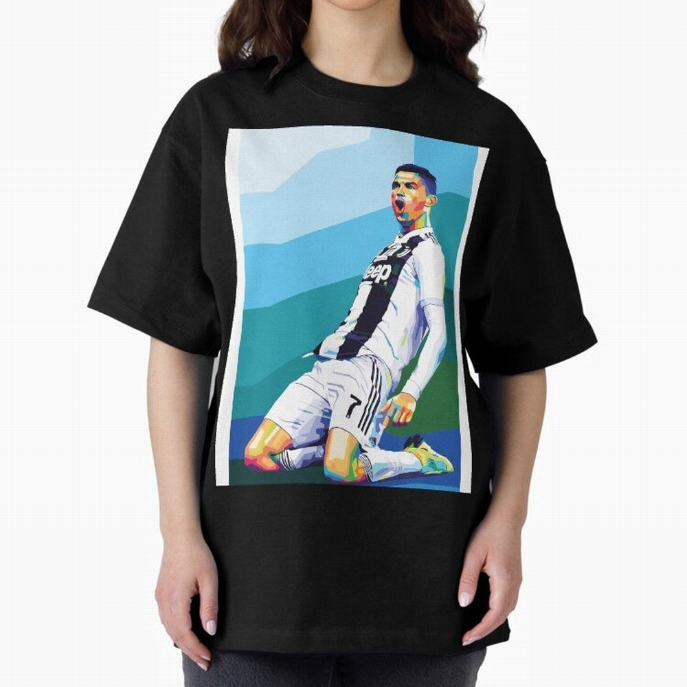 Cristiano Ronaldo Celebration Pop Art Graphic T-Shirt Make Every Kick Count in the FIFA World Cup 2026 Group Stage Journey through Mbappe and Neymar Highlights, Portugal Pride, Football Festival Excitement, Trophy Ambitions, Country Rivalries and