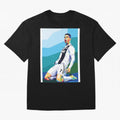 Cristiano Ronaldo Celebration Pop Art Graphic T-Shirt Make Every Kick Count in the FIFA World Cup 2026 Group Stage Journey through Mbappe and Neymar Highlights, Portugal Pride, Football Festival Excitement, Trophy Ambitions, Country Rivalries and