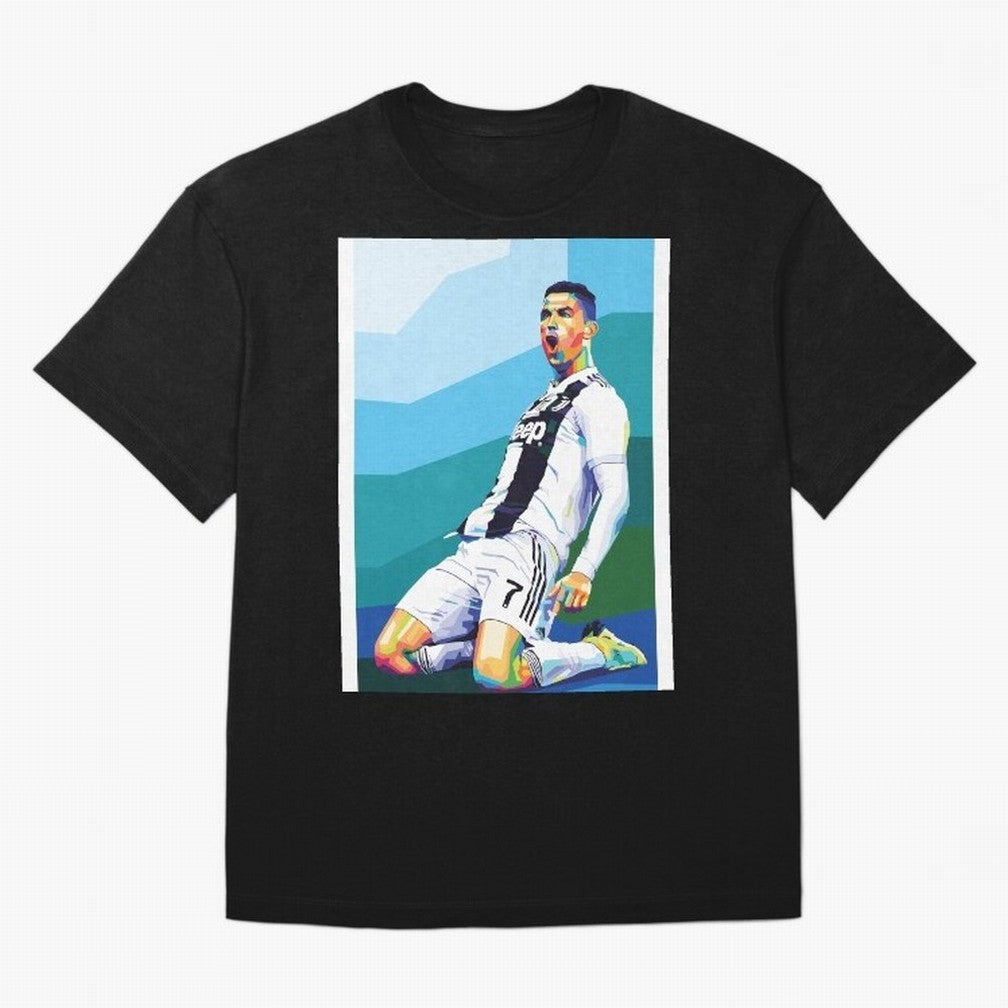Cristiano Ronaldo Celebration Pop Art Graphic T-Shirt Make Every Kick Count in the FIFA World Cup 2026 Group Stage Journey through Mbappe and Neymar Highlights, Portugal Pride, Football Festival Excitement, Trophy Ambitions, Country Rivalries and
