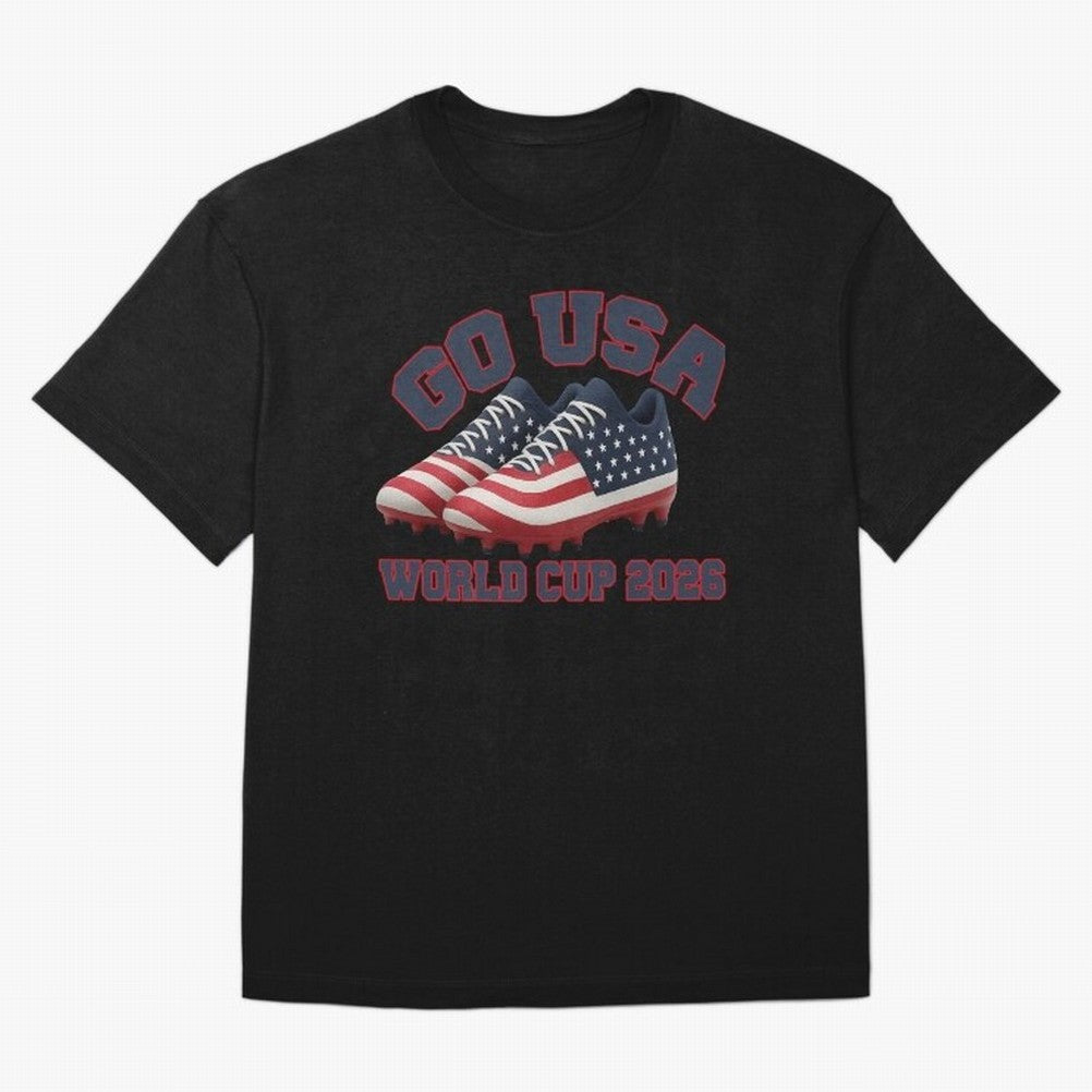 Go USA!. USA 2026, World Cup 2026, World Cup soccer, USA Soccer, USA Men Classic T-Shirt Follow the Road to FIFA World Cup 2026 Group Stage Capturing CR7 and Messi, England Energy, Championship Spirit, Famous Goals, Roaring Crowds and International