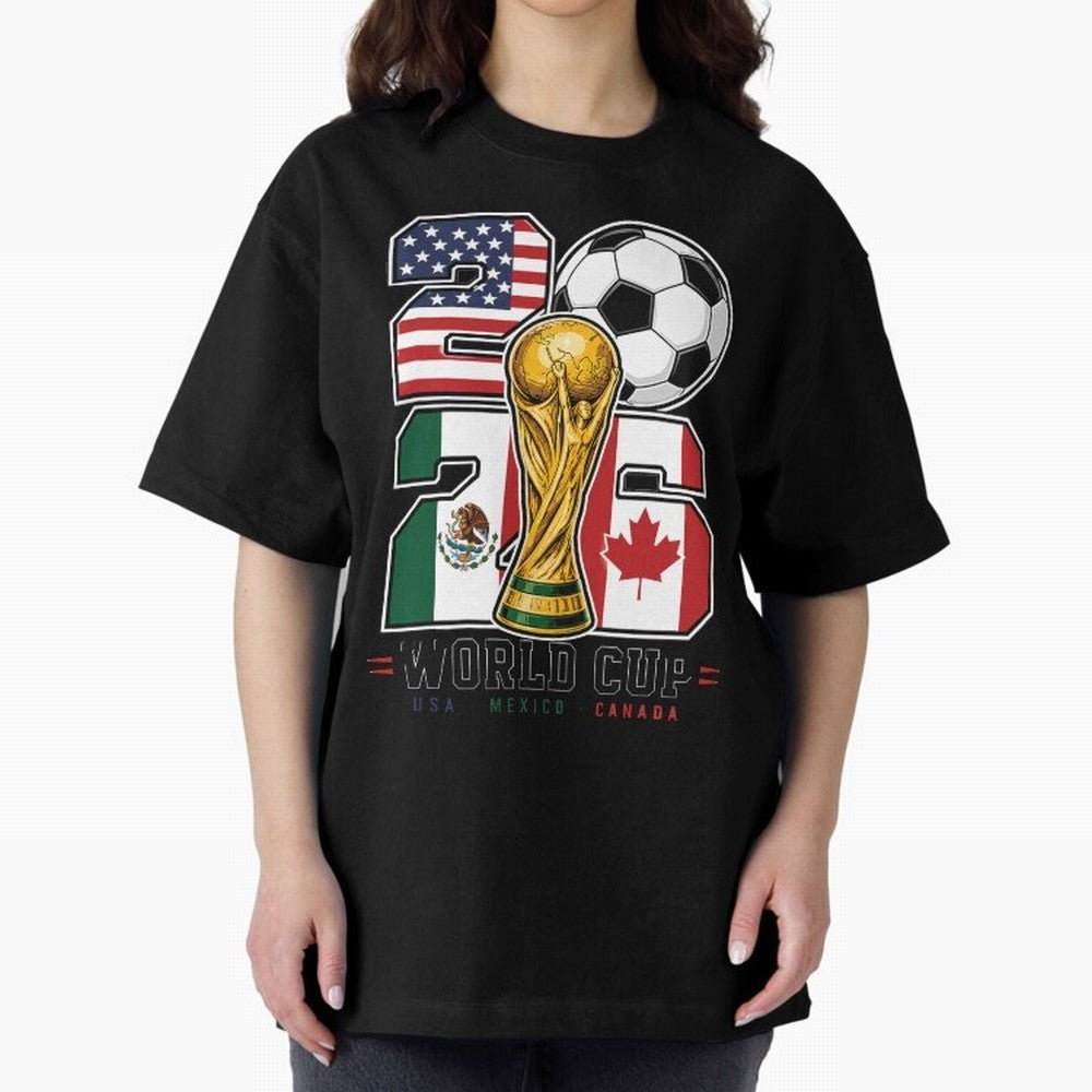 2026 Soccer World Cup Football Design Classic T-Shirt Bring Legendary Rivalry Energy to Match Day Hype around FIFA World Cup 2026, Cristiano Ronaldo, Brazil, Tournament Hype, Historic Matchups, Family Viewing Parties and Global Sports Pride; Built