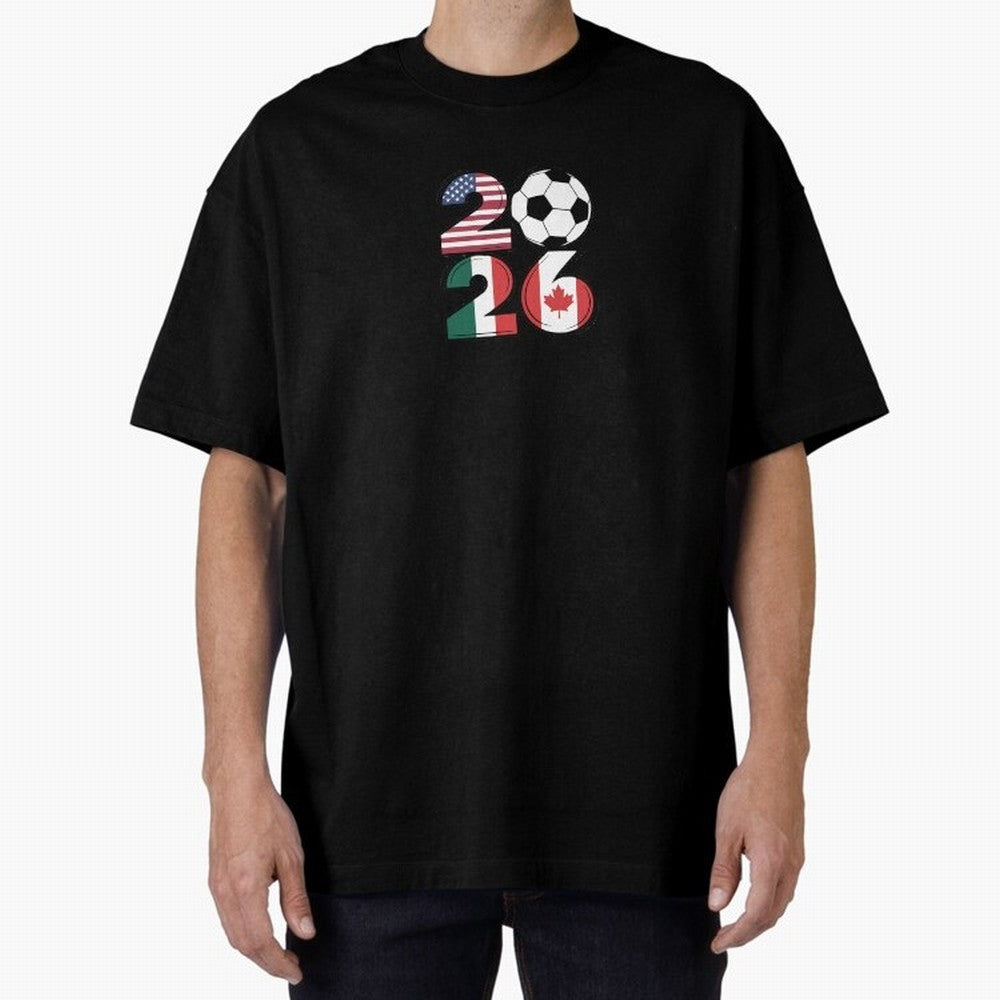 2026 soccer logo Classic T-Shirt Experience the Global Stage of Global Football Passion for FIFA World Cup 2026 USA Canada Mexico, Inspired by CR7, Brazil, Championship Spirit, Famous Goals, Roaring Crowds and International Football Unity; Ideal