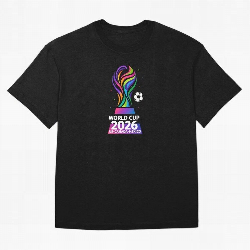 World Cup 2026 US-Canada-Mexico Soccer Trophy Classic T-Shirt Honor the FIFA World Cup 2026 Journey through Haaland and Mbappe Highlights, Brazil, Portugal and Argentina Pride, Vintage Soccer Flavor, Modern Football Stars, National Flags and Final