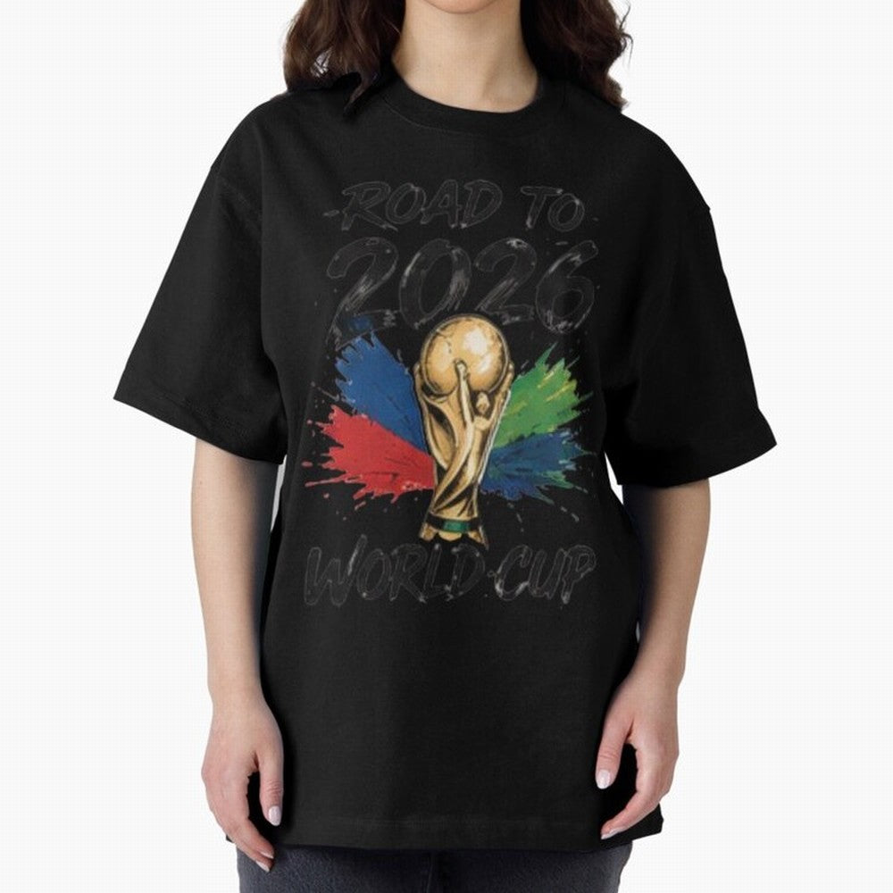 Road To 2026 World Cup Football Graphic Tee Classic T-Shirt Honor the FIFA World Cup 2026 Journey through Haaland Highlights, England, France and Netherlands Pride, Football Passion, Legendary Performances, Festival Vibes and Supporter Community;