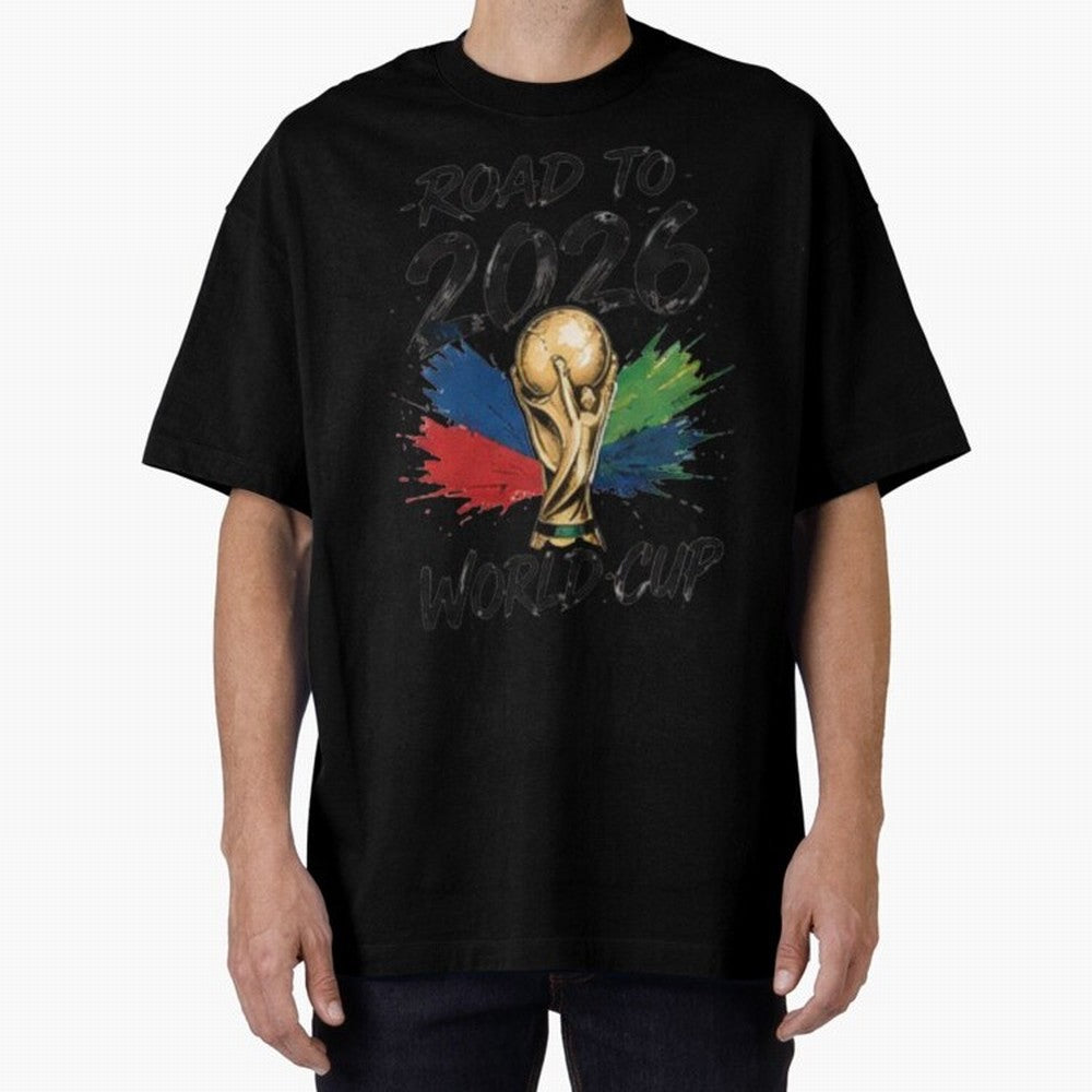 Road To 2026 World Cup Football Graphic Tee Classic T-Shirt Honor the FIFA World Cup 2026 Journey through Haaland Highlights, England, France and Netherlands Pride, Football Passion, Legendary Performances, Festival Vibes and Supporter Community;