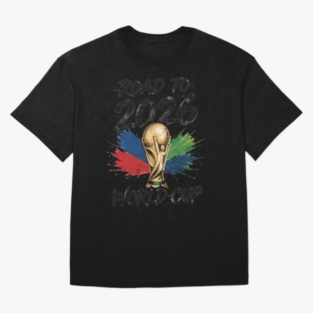 Road To 2026 World Cup Football Graphic Tee Classic T-Shirt Honor the FIFA World Cup 2026 Journey through Haaland Highlights, England, France and Netherlands Pride, Football Passion, Legendary Performances, Festival Vibes and Supporter Community;
