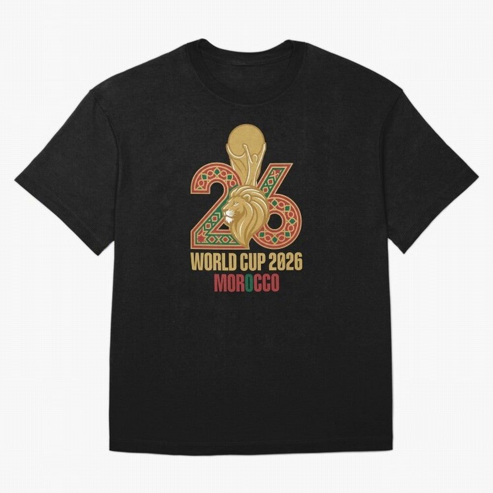 Copy of WORLD CUP 2026 MOROCCO Classic T-Shirt Celebrate Supporters United by Global Football Passion for FIFA World Cup 2026, Built around CR7 and Messi, Argentina, France and Brazil, Goal Celebration Energy, Supporter Heritage, Football Icons and