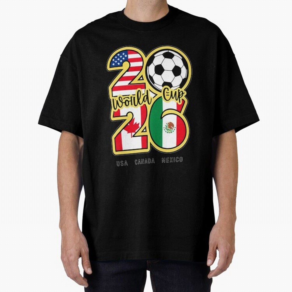 World Cup 2026, Usa Canada Mexico Football Classic T-Shirt Relive Legendary Nights from FIFA World Cup 2026 for Fans of Cristiano Ronaldo and Brazil, Portugal and Argentina, Bringing Sports Nostalgia, International Competition, Famous Players and