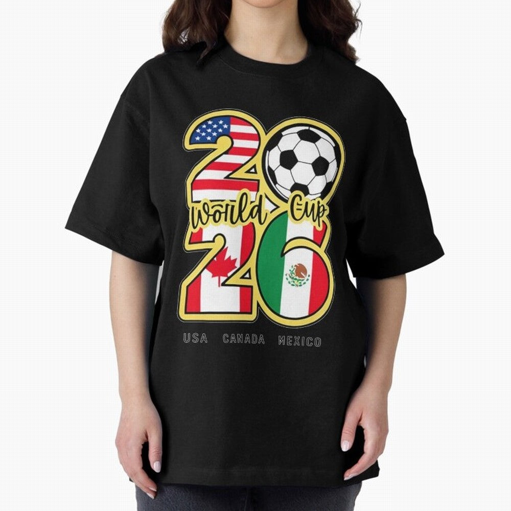 World Cup 2026, Usa Canada Mexico Football Classic T-Shirt Relive Legendary Nights from FIFA World Cup 2026 for Fans of Cristiano Ronaldo and Brazil, Portugal and Argentina, Bringing Sports Nostalgia, International Competition, Famous Players and