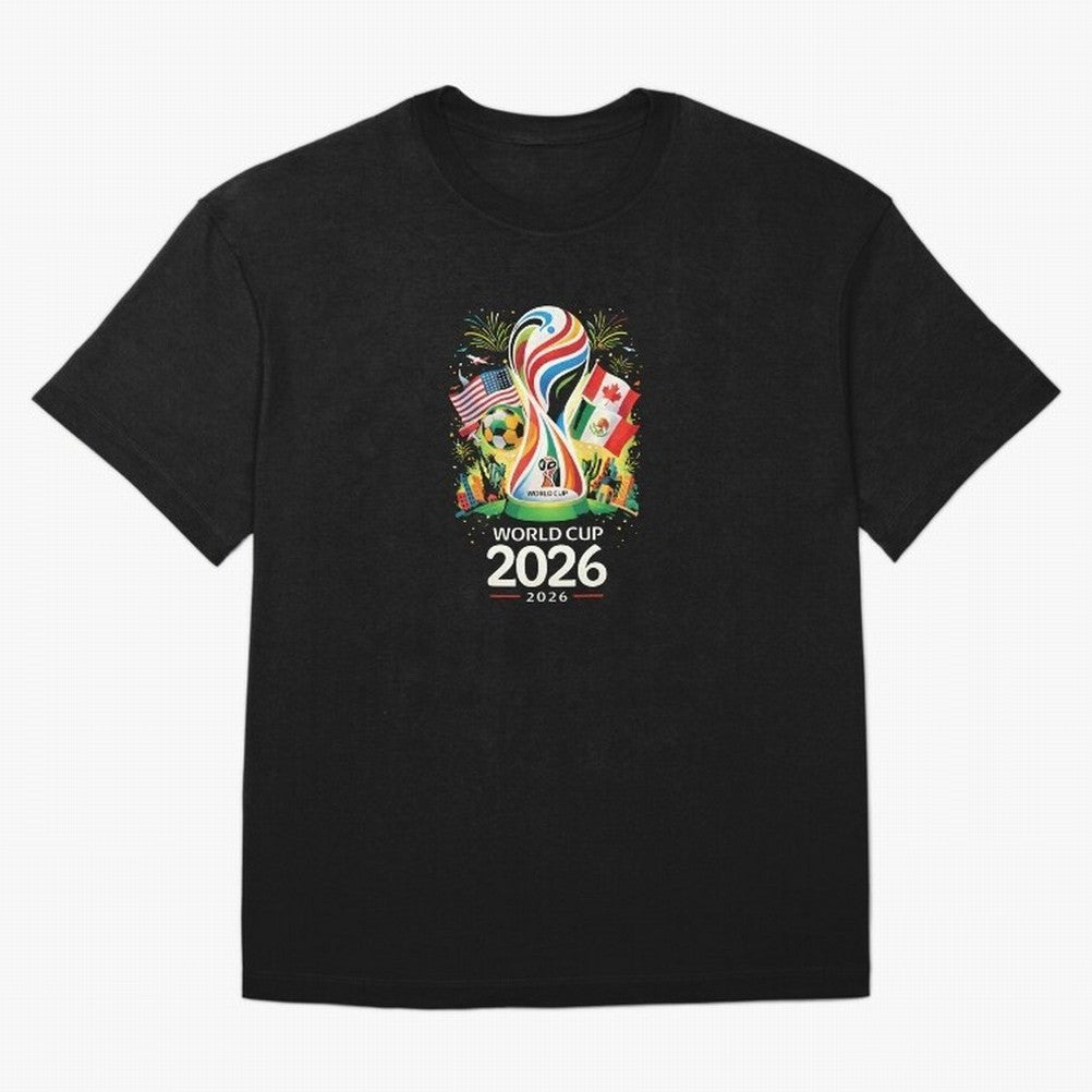 World Cup 2026 Soccer Tournament T-Shirt_87289249 Classic T-Shirt Feel the Heartbeat of FIFA World Cup 2026 USA Canada Mexico Celebrating Messi, Neymar and Mbappe, Portugal Energy, Fan Favorite Moments, National Team Passion, Big Match Drama and