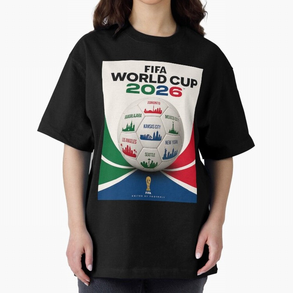 North America Football 2026 Classic T-Shirt Embrace FIFA World Cup 2026 Spirit, Inspired by France, Messi, CR7 and Mbappe, Global Supporter Spirit, Legendary Goals, National Colors and Tournament Celebration; Made for Collectors Who Enjoy Iconic