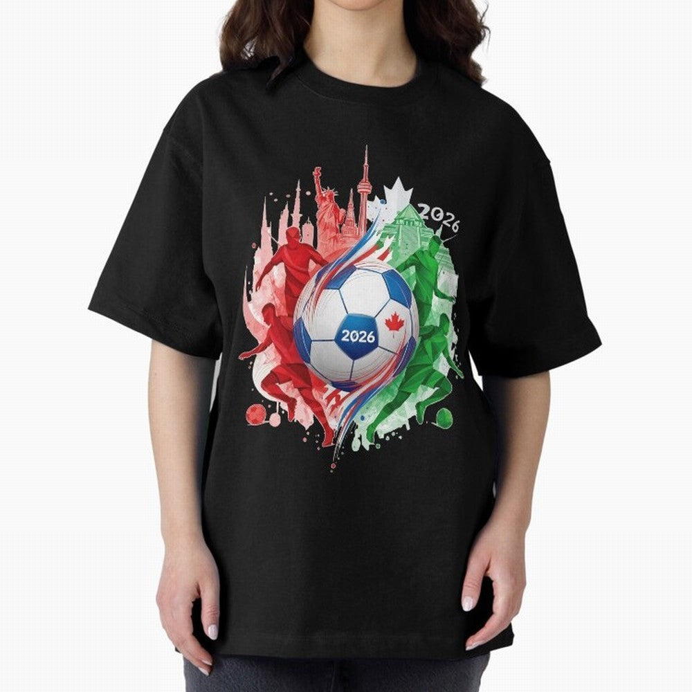 Internation Unity 2026 Classic T-Shirt Join Supporters Worldwide for FIFA World Cup 2026 USA Canada Mexico for Fans of Messi and Brazil, Portugal and Argentina, Bringing Classic Soccer Heritage, Championship Pressure, Fan Loyalty and International