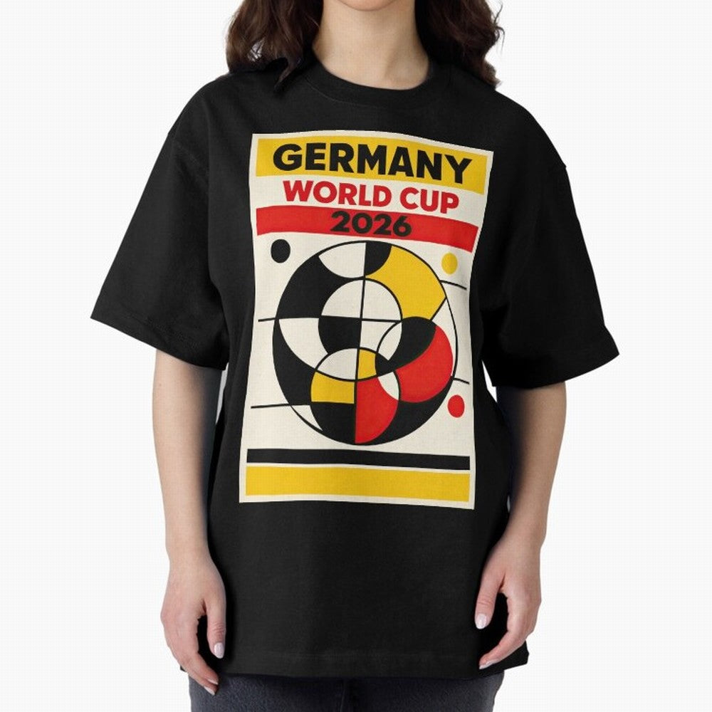 Elegant and Geometrical Germany World Cup 2026 Poster Classic T-Shirt Experience the Global Stage of Match Day Hype around FIFA World Cup 2026 Group Stage, Messi and Cristiano Ronaldo, France and Portugal, Fan Favorite Moments, National Team