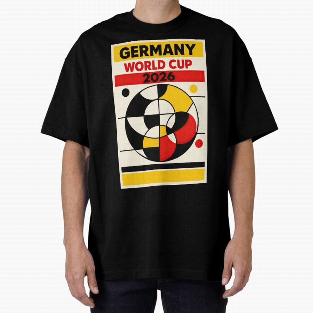 Elegant and Geometrical Germany World Cup 2026 Poster Classic T-Shirt Experience the Global Stage of Match Day Hype around FIFA World Cup 2026 Group Stage, Messi and Cristiano Ronaldo, France and Portugal, Fan Favorite Moments, National Team