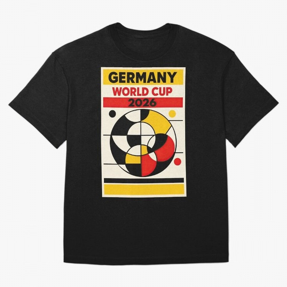 Elegant and Geometrical Germany World Cup 2026 Poster Classic T-Shirt Experience the Global Stage of Match Day Hype around FIFA World Cup 2026 Group Stage, Messi and Cristiano Ronaldo, France and Portugal, Fan Favorite Moments, National Team