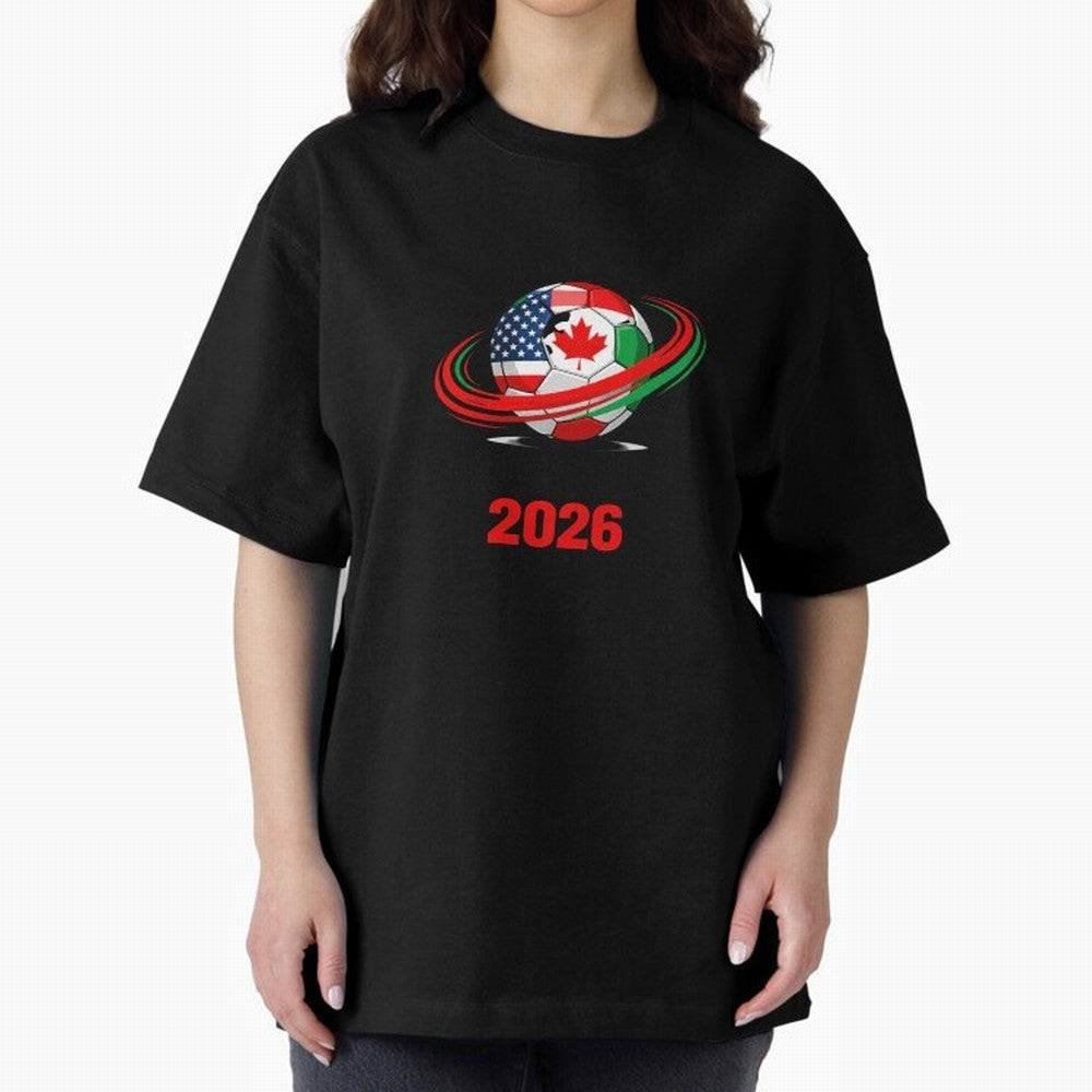 World Cup 2026, Soccer Ball, USA Canada Mexico Football Classic T-Shirt Bring Bold Fan Energy to FIFA World Cup 2026 for Fans of Mbappe and Neymar and Portugal, Bringing Game Day Rituals, Football Legends, Country Pride and the Road to the Final;