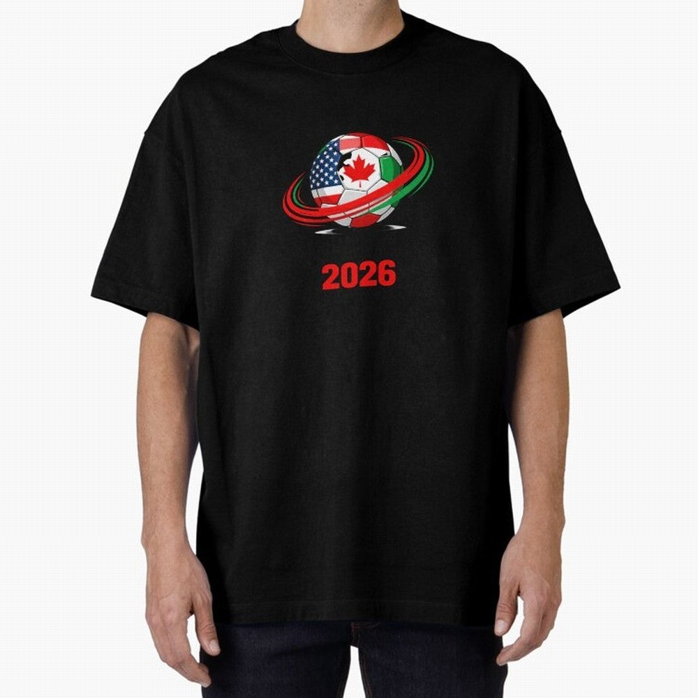 World Cup 2026, Soccer Ball, USA Canada Mexico Football Classic T-Shirt Bring Bold Fan Energy to FIFA World Cup 2026 for Fans of Mbappe and Neymar and Portugal, Bringing Game Day Rituals, Football Legends, Country Pride and the Road to the Final;