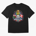 World Cup 2026 Sticker ¨C USA Mexico Canada Football Trophy Design Classic T-Shirt Step into FIFA World Cup 2026 Group Stage for Fans of Haaland and Mbappe and Portugal, Bringing Classic Soccer Heritage, Championship Pressure, Fan Loyalty and