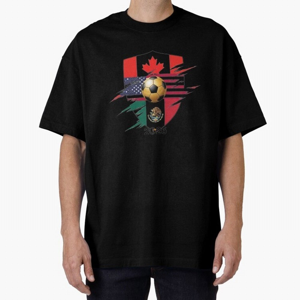 Golden Soccer Ball 2026 Host Nations Emblem Classic T-Shirt Enjoy the Biggest Football Party of the FIFA World Cup 2026 Journey through Neymar Highlights, Argentina Pride, Match Day Excitement, Supporter Culture, Golden Goals and Global Football