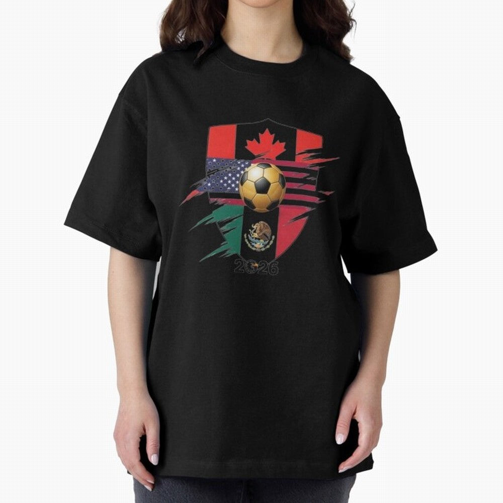 Golden Soccer Ball 2026 Host Nations Emblem Classic T-Shirt Enjoy the Biggest Football Party of the FIFA World Cup 2026 Journey through Neymar Highlights, Argentina Pride, Match Day Excitement, Supporter Culture, Golden Goals and Global Football