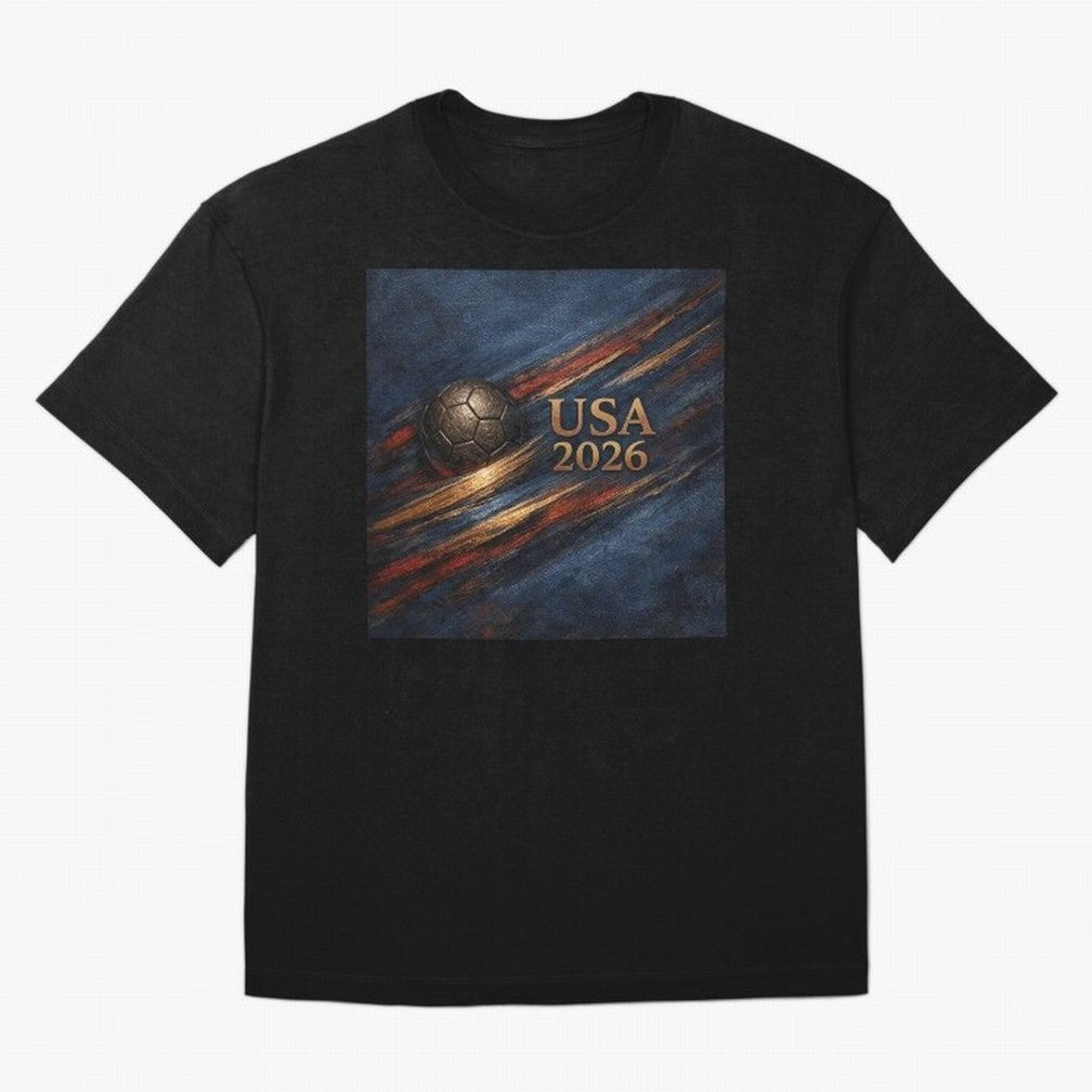 Bronze Inspired USA 2026 Soccer Theme Classic T-Shirt Make Game Day About FIFA World Cup 2026 Spirit, Highlighting Argentina and Brazil, Cristiano Ronaldo, Tournament Hype, Historic Matchups, Family Viewing Parties and Global Sports Pride; Made for