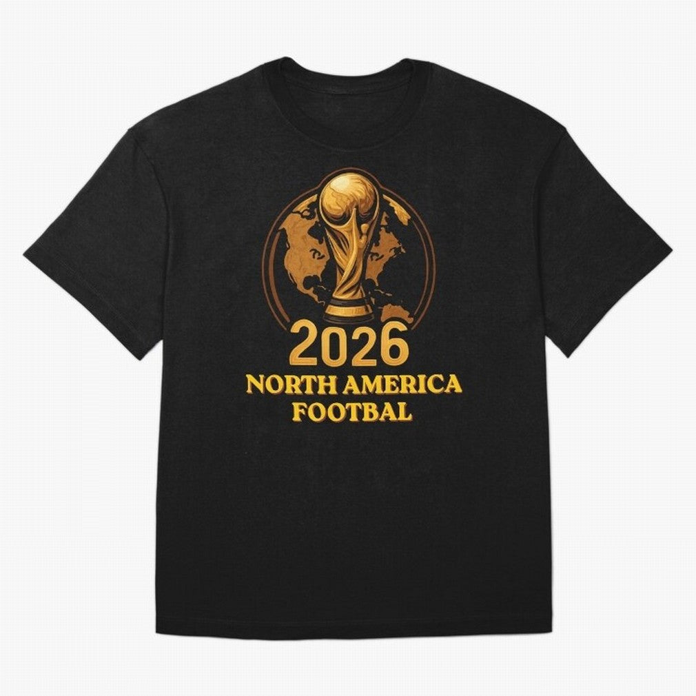 Soccer 2026 North America Football Fan Gift Shirt Classic T-Shirt Show Your Love for FIFA World Cup 2026 Group Stage Featuring Cristiano Ronaldo, Argentina, France and Brazil Energy, Sports Nostalgia, International Competition, Famous Players and