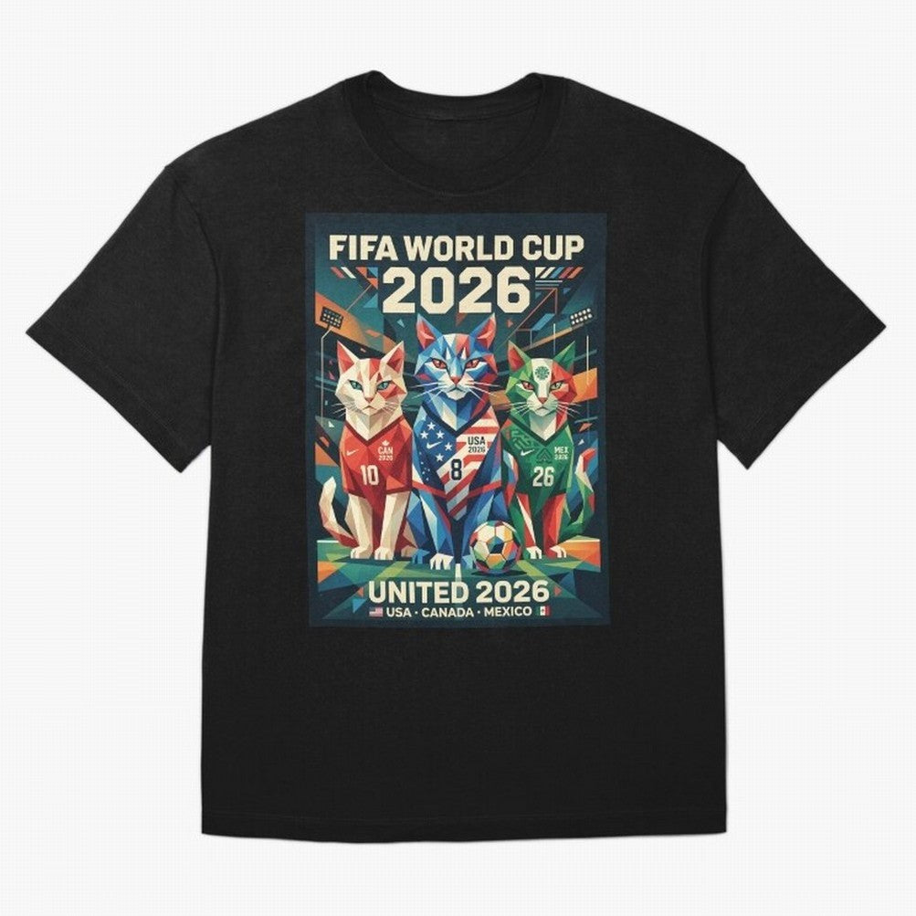 The Cats Football World Cup Classic T-Shirt Remember FIFA World Cup 2026 for Fans of Messi, CR7 and Mbappe and Brazil, Portugal and Argentina, Bringing Tournament Hype, Historic Matchups, Family Viewing Parties and Global Sports Pride; Created for