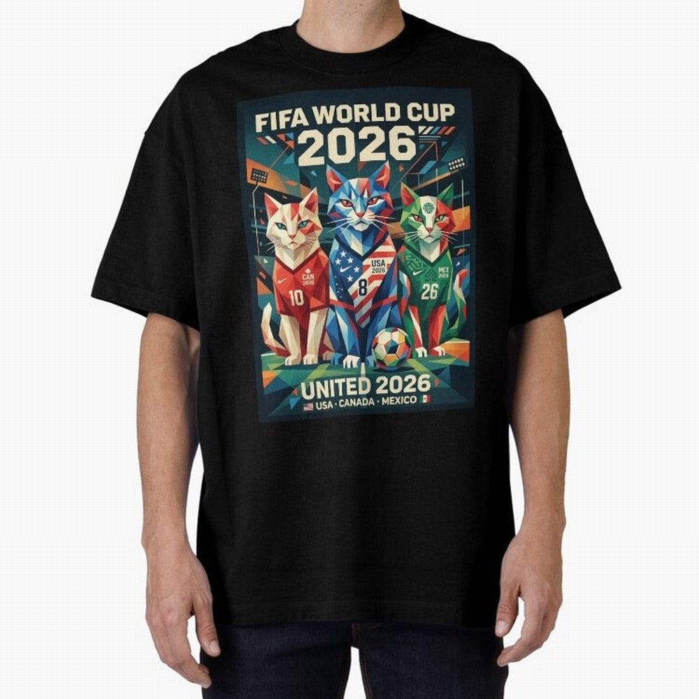 The Cats Football World Cup Classic T-Shirt Remember FIFA World Cup 2026 for Fans of Messi, CR7 and Mbappe and Brazil, Portugal and Argentina, Bringing Tournament Hype, Historic Matchups, Family Viewing Parties and Global Sports Pride; Created for