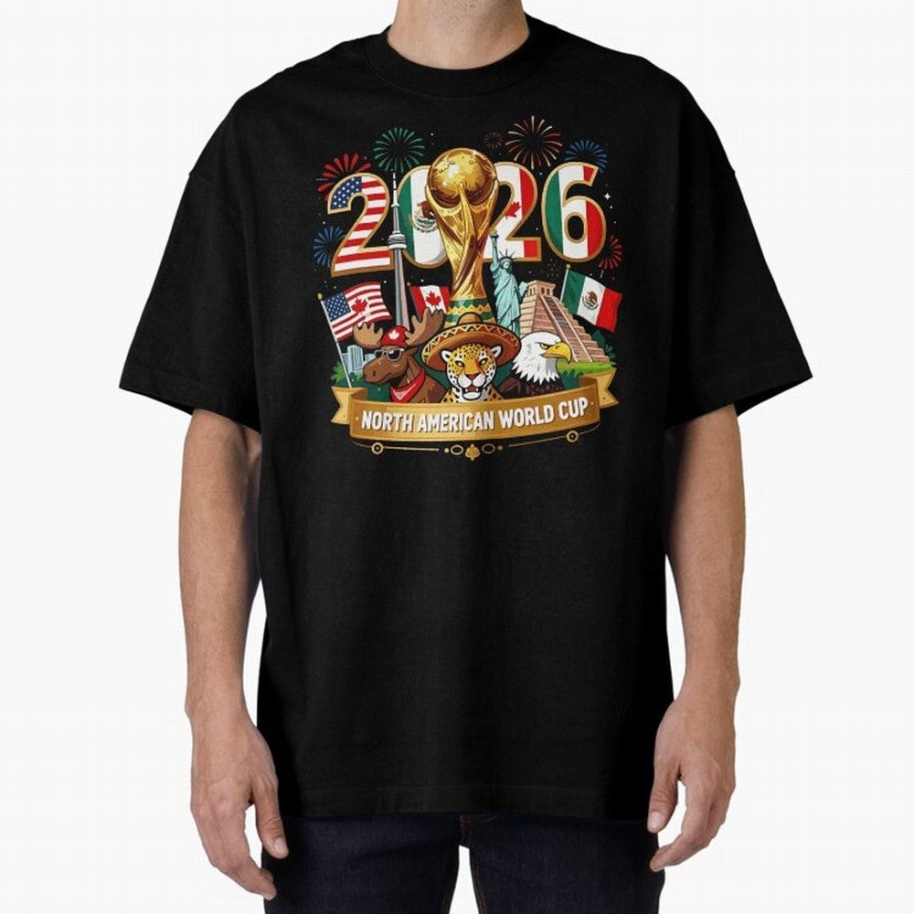 World Cup 2026 North America USA Canada Mexico Soccer Fan Classic T-Shirt Support the FIFA World Cup 2026 Group Stage Journey through CR7 and Messi Highlights, Spain Pride, Championship Spirit, Famous Goals, Roaring Crowds and International