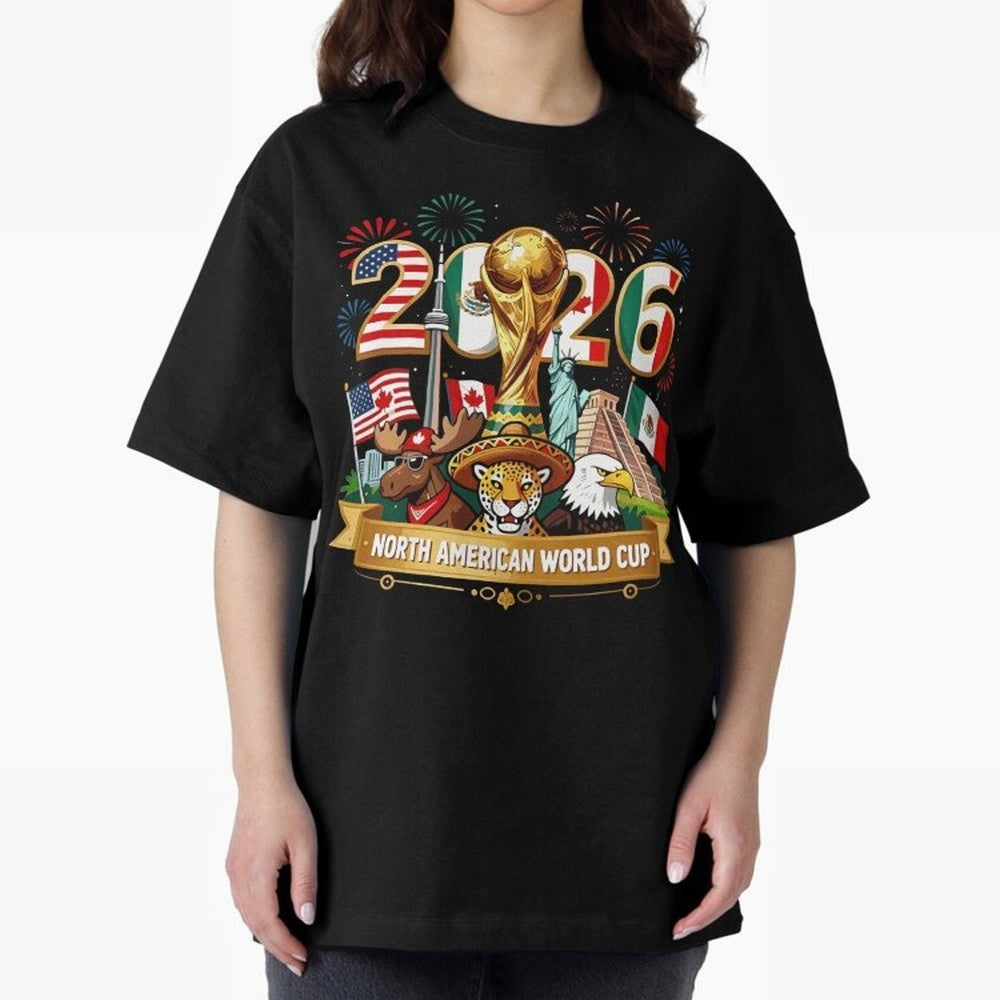 World Cup 2026 North America USA Canada Mexico Soccer Fan Classic T-Shirt Support the FIFA World Cup 2026 Group Stage Journey through CR7 and Messi Highlights, Spain Pride, Championship Spirit, Famous Goals, Roaring Crowds and International