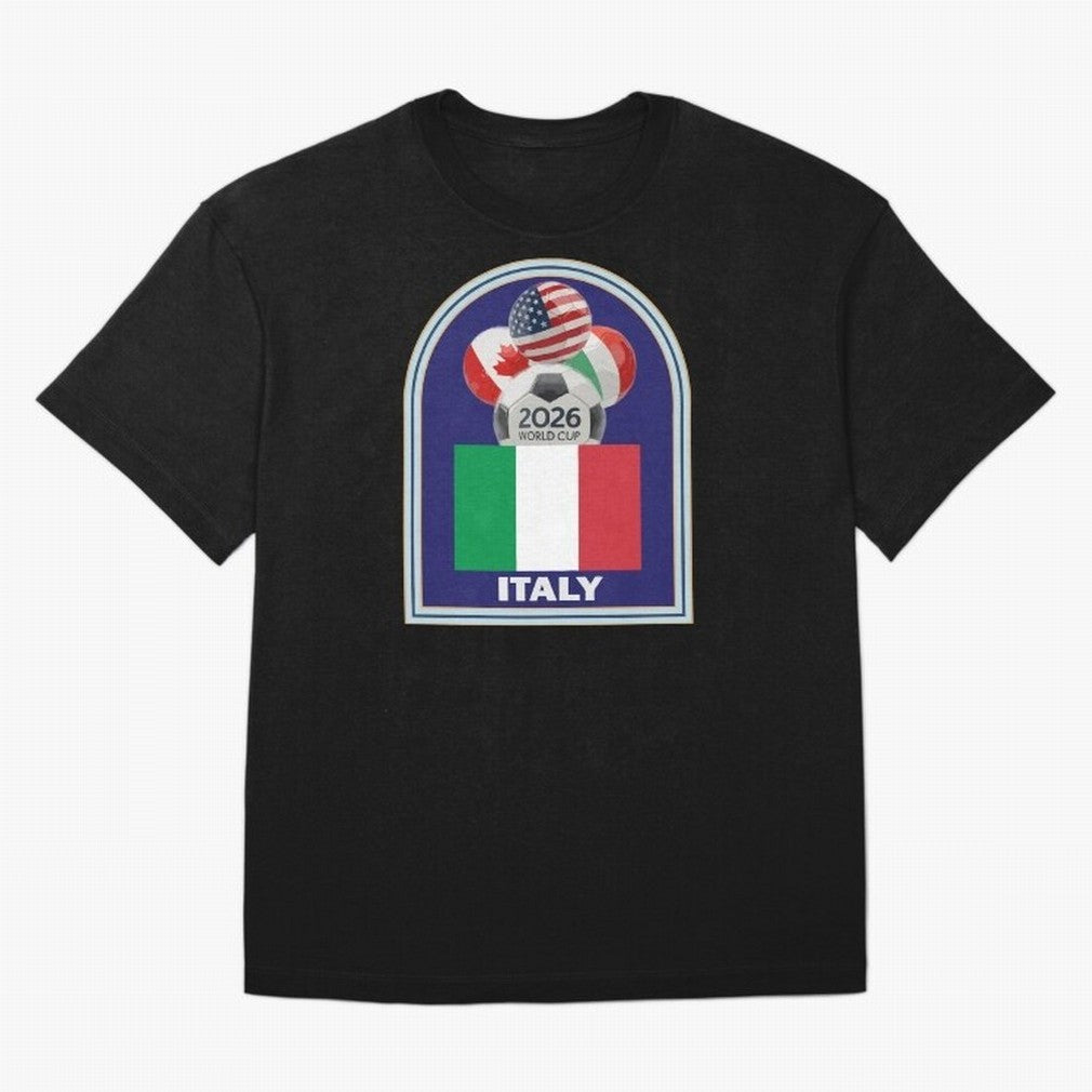 Italy 2026 Soccer T-shirt Classic T-Shirt Support Global Football Passion for FIFA World Cup 2026, Celebrating Cristiano Ronaldo, Argentina, France and Brazil, Football History, Final Match Energy, Crowd Noise and Once in a Lifetime Moments;
