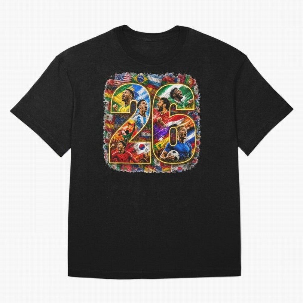 International Global Flags Soccer Football Classic T-Shirt Back the Journey through Match Day Hype around FIFA World Cup 2026 USA Canada Mexico, Messi and Cristiano Ronaldo, Netherlands, Sports Nostalgia, International Competition, Famous Players