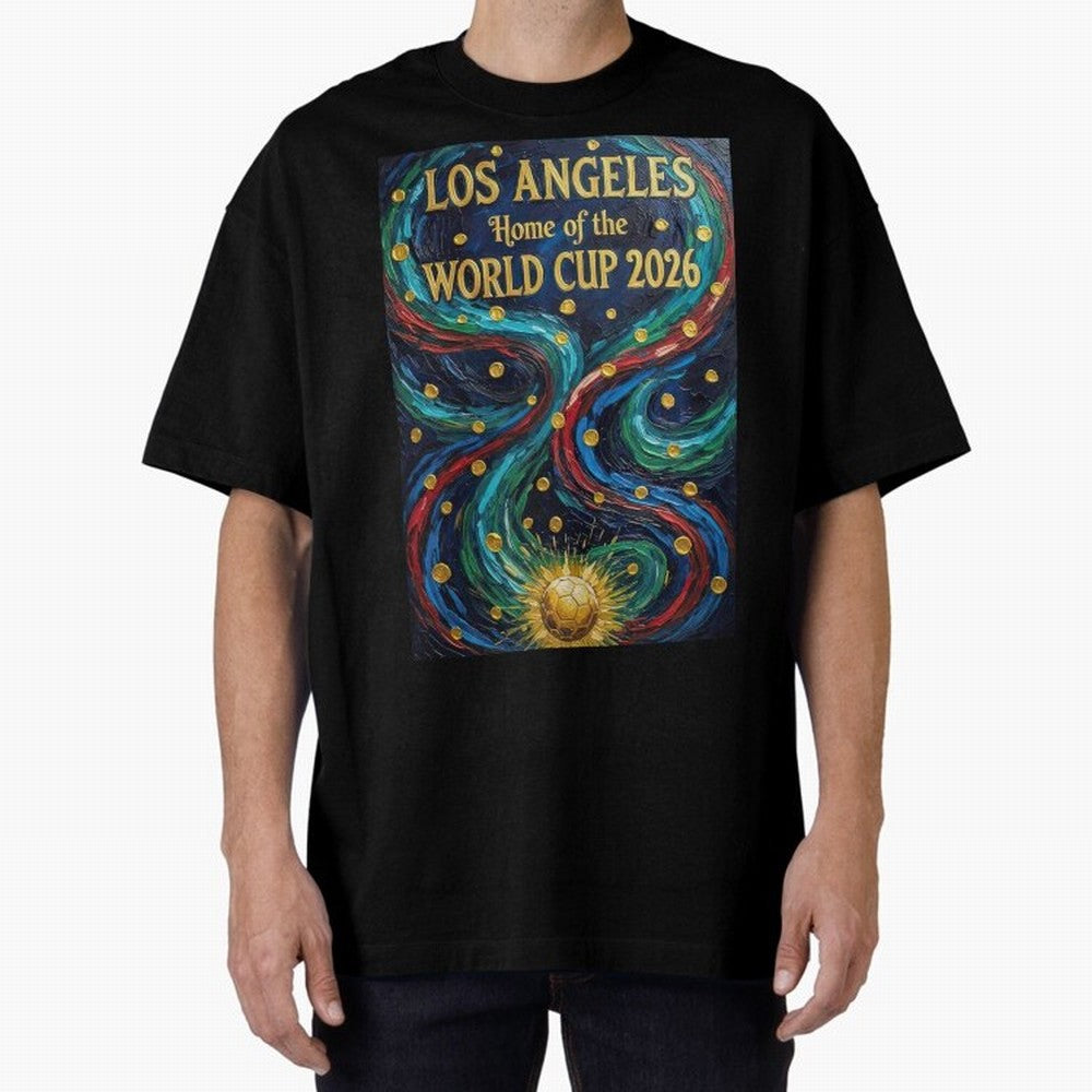 Los Angeles Home of the World Cup 2026 Soccer Fan ¡ª Moody Jewel Art Print Classic T-Shirt Bring International Match Energy to Global Football Passion for FIFA World Cup 2026 USA Canada Mexico, Inspired by Haaland, Brazil, Football Festival