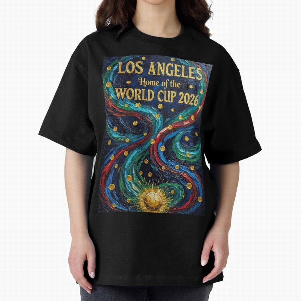 Los Angeles Home of the World Cup 2026 Soccer Fan ¡ª Moody Jewel Art Print Classic T-Shirt Bring International Match Energy to Global Football Passion for FIFA World Cup 2026 USA Canada Mexico, Inspired by Haaland, Brazil, Football Festival