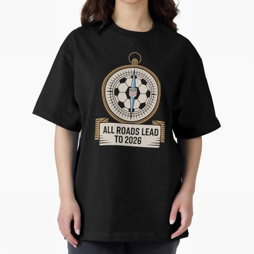 All Roads Lead to 2026 USA Soccer Compass World Cup Classic T-Shirt Celebrate the Road through FIFA World Cup 2026 Group Stage for Fans of Mbappe and Neymar and Spain, Bringing Football Passion, Legendary Performances, Festival Vibes and Supporter