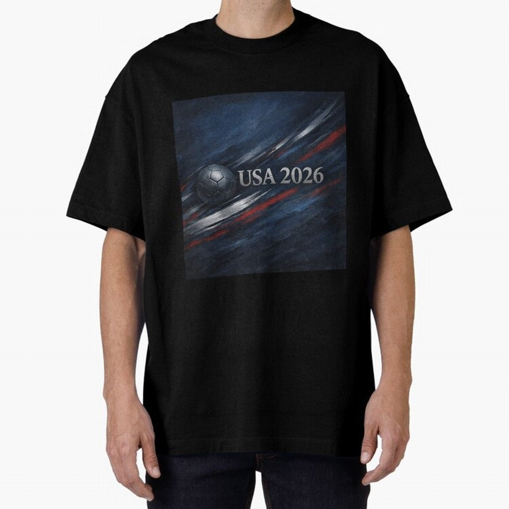 USA 2026 Soccer Emblem Inspired Classic T-Shirt Support Your Favorite Stars during FIFA World Cup 2026 USA Canada Mexico for Fans of Mbappe and Brazil, Portugal and Argentina, Bringing Stadium Chants, National Pride, Trophy Dreams and Unforgettable