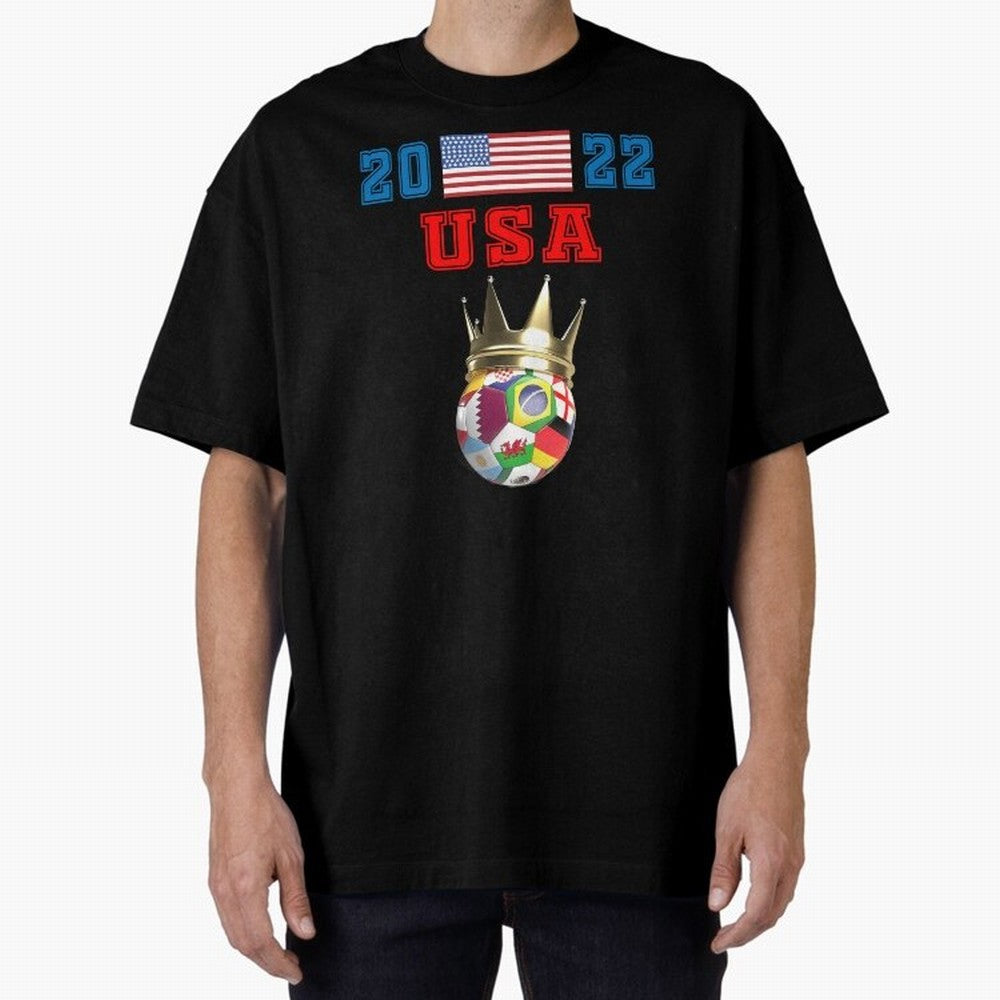 Keep Calm and support USA Football Flag Soccer Jersey Classic T-Shirt Capture FIFA World Cup 2026 Group Stage Filled with CR7 and Messi, Argentina and Brazil Energy, Retro Football Energy, Iconic Rivalries, Trophy Chase Drama and Stadium