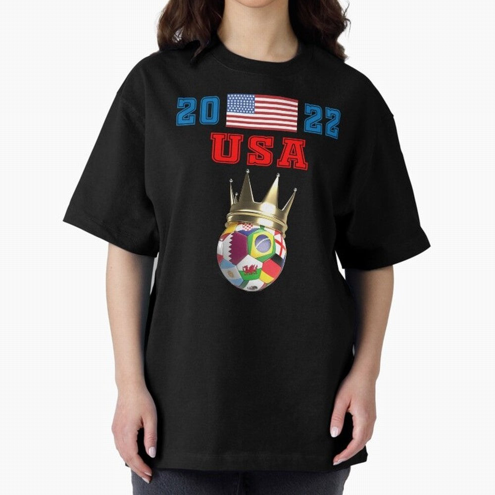Keep Calm and support USA Football Flag Soccer Jersey Classic T-Shirt Capture FIFA World Cup 2026 Group Stage Filled with CR7 and Messi, Argentina and Brazil Energy, Retro Football Energy, Iconic Rivalries, Trophy Chase Drama and Stadium