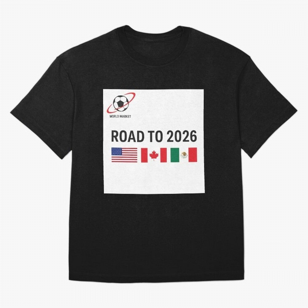 Road to World Cup 2026 Football Journey Classic T-Shirt Refresh FIFA World Cup 2026 USA Canada Mexico with Haaland, Argentina and Brazil Energy, Champion Mindset, Group Stage Buzz, Knockout Tension and Passionate Fan Culture; Perfect for Supporters