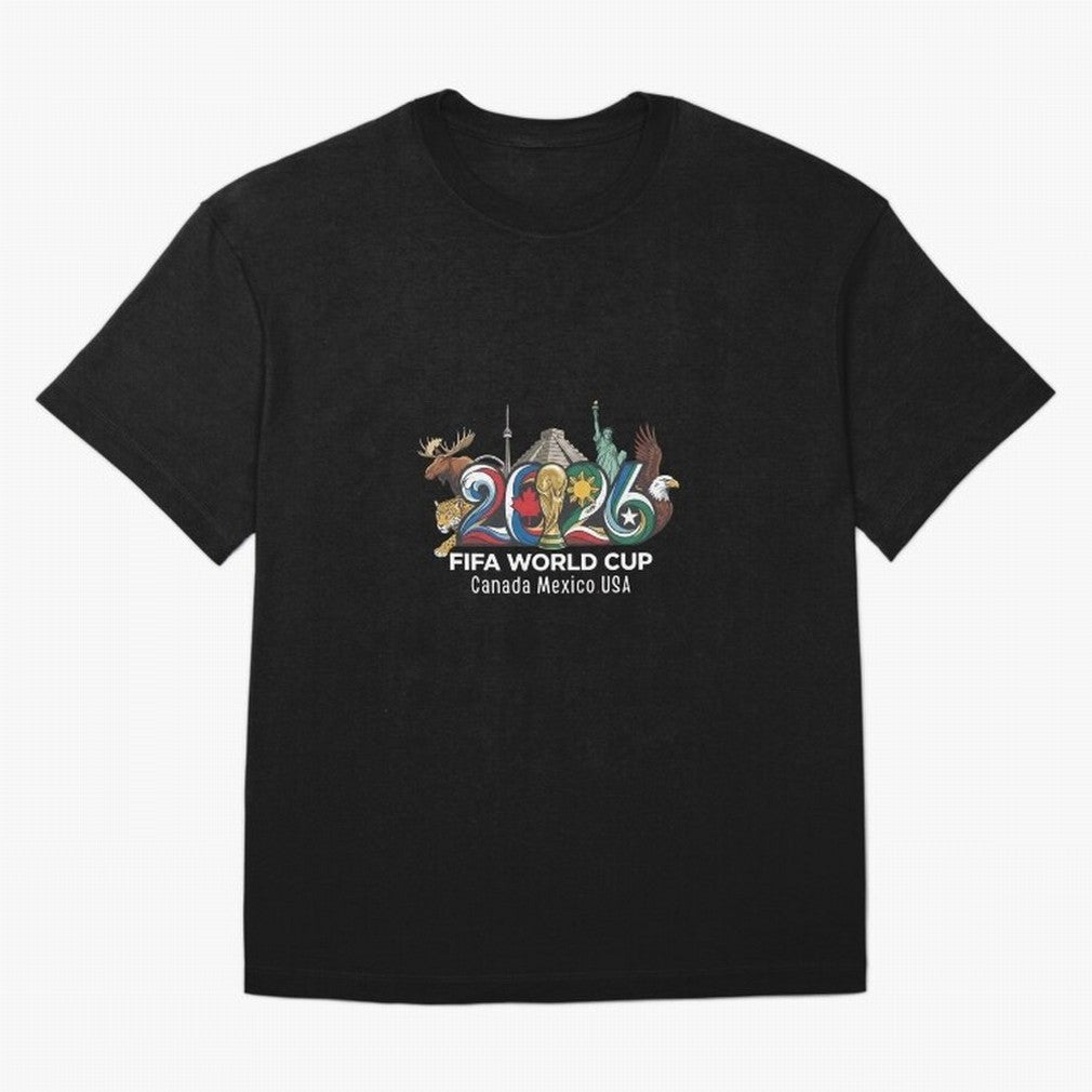 Skyline Landmarks 2026 World Cup Classic T-Shirt Celebrate Fan Favorites in the FIFA World Cup 2026 Journey through Mbappe and Neymar Highlights, England and Germany Pride, Football Festival Excitement, Trophy Ambitions, Country Rivalries and Star