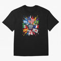 2026 Soccer World Championship Global Flags Paint Splash Sports Fan Graphic Classic T-Shirt Feel the Heartbeat of FIFA World Cup 2026 Group Stage for Fans of Neymar and Spain and Netherlands, Bringing Worldwide Fan Energy, Dramatic Goals, Stadium