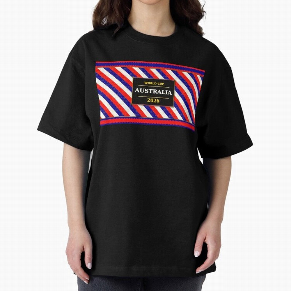 Australia Football Fan 2026 Black Flag Colors Pattern Classic T-Shirt Bring Trophy Dreams to Global Football Passion for FIFA World Cup 2026 USA Canada Mexico, Driven by Neymar, Haaland and Cristiano Ronaldo, France, Football History, Final Match
