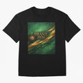 Brasil 2026 Soccer Theme Dark Green Classic T-Shirt Celebrate the Magic of the FIFA World Cup 2026 Group Stage Journey through Messi and Cristiano Ronaldo Highlights, Argentina, France and Brazil Pride, Championship Spirit, Famous Goals, Roaring