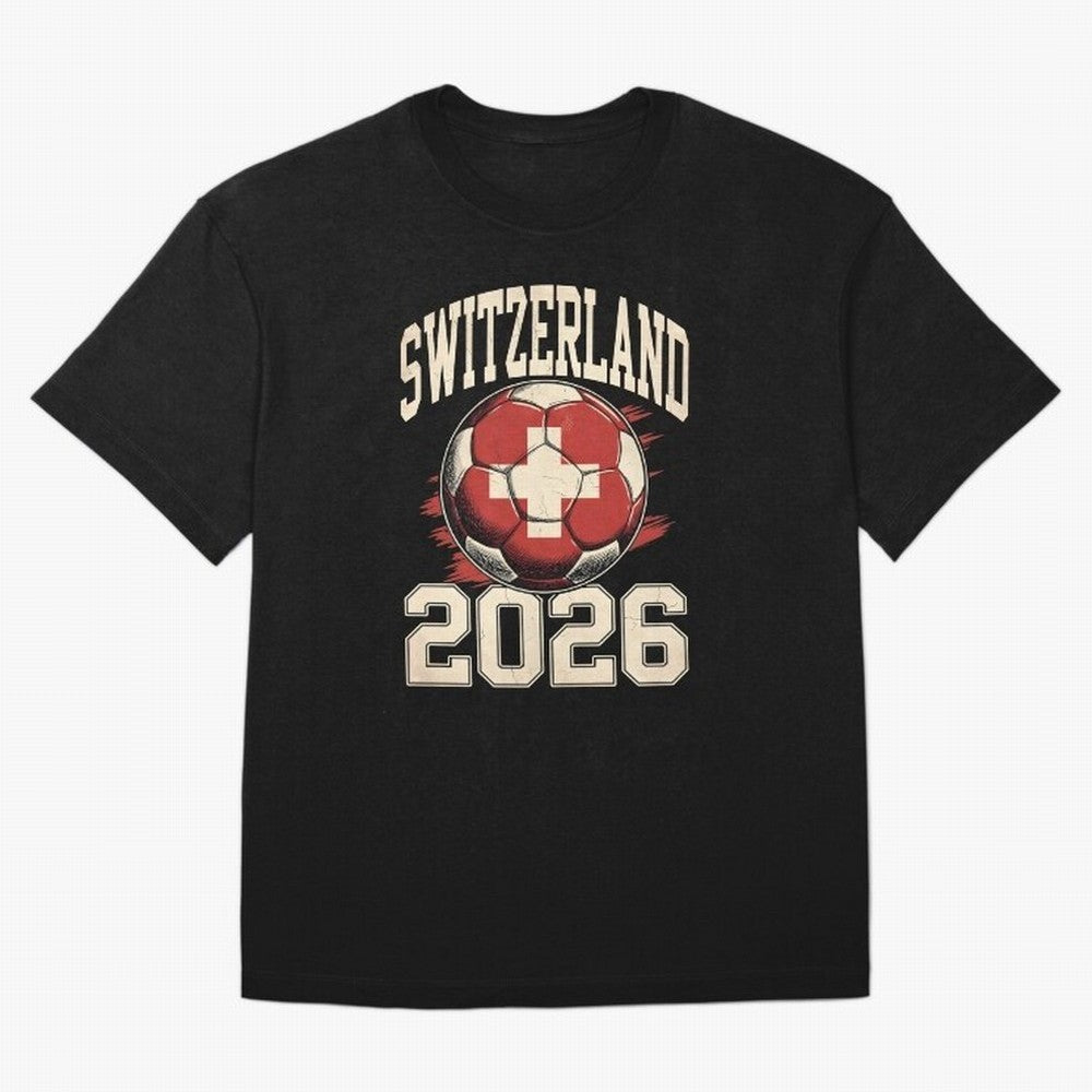 Switzerland 2026 World Cup Classic T-Shirt Bring a Vintage Feel to the FIFA World Cup 2026 Journey through Mbappe Highlights, France and Portugal Pride, Global Supporter Spirit, Legendary Goals, National Colors and Tournament Celebration; Ideal for